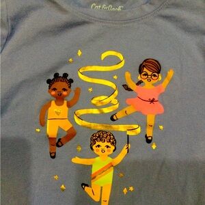 Cat & Jack Blue Tee with Colorful Characters